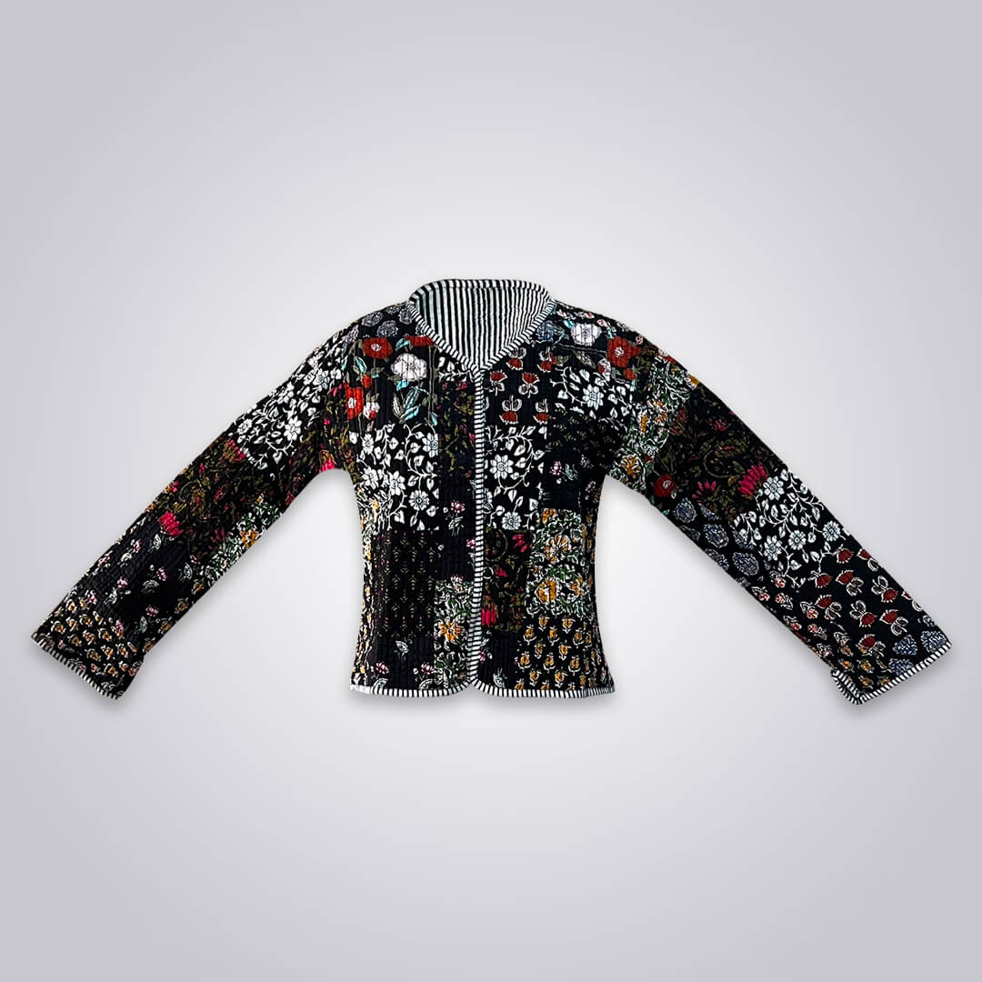 Cotton Quilted Reversible Crop Jackets