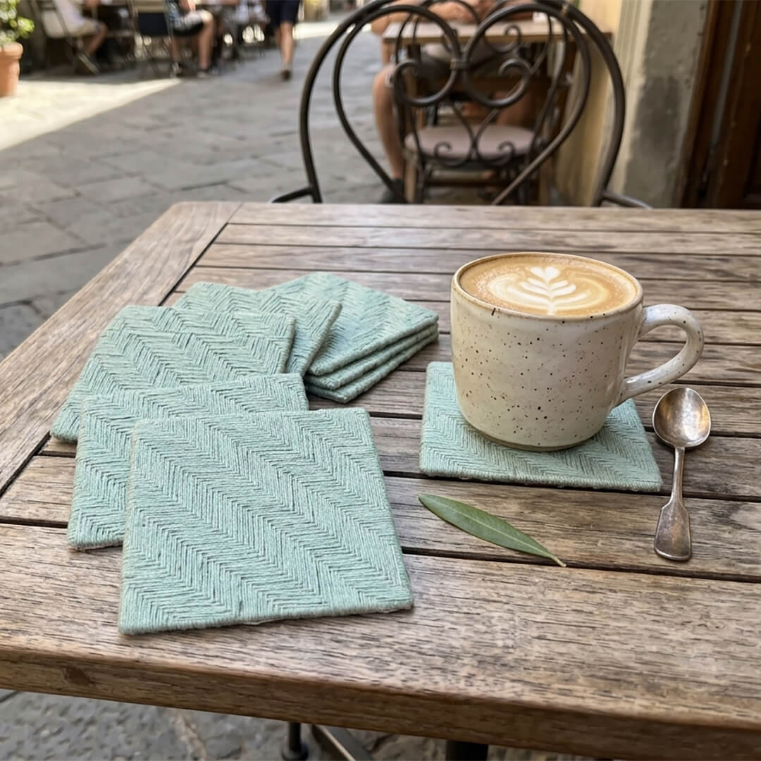 Coaster and Placemat Set - Feather weave