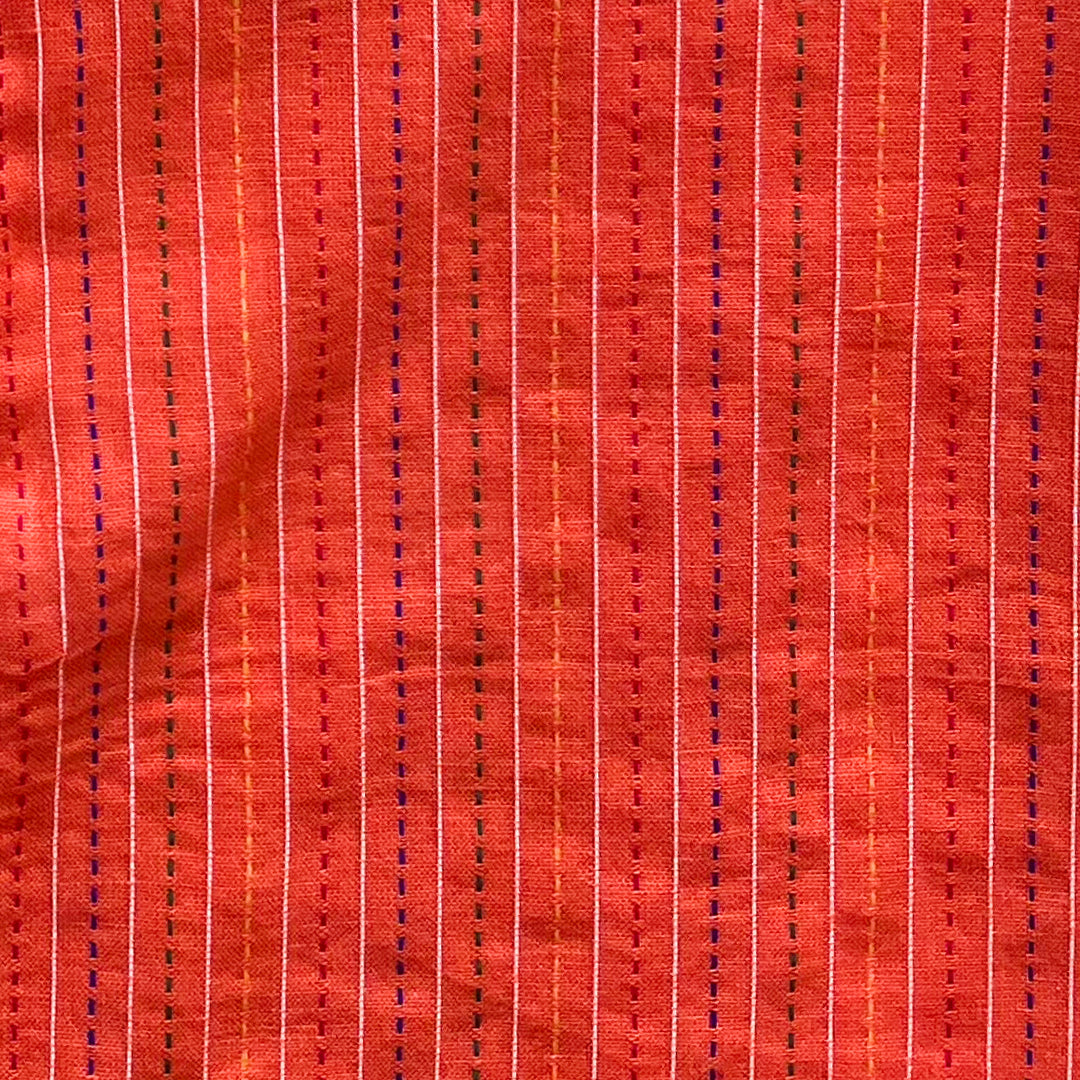 Cotton Kurti with Tricolour Kantha