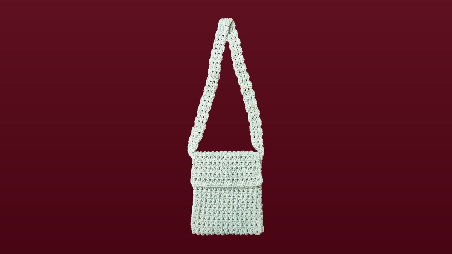 Crochet Cross Weave Sling Bag