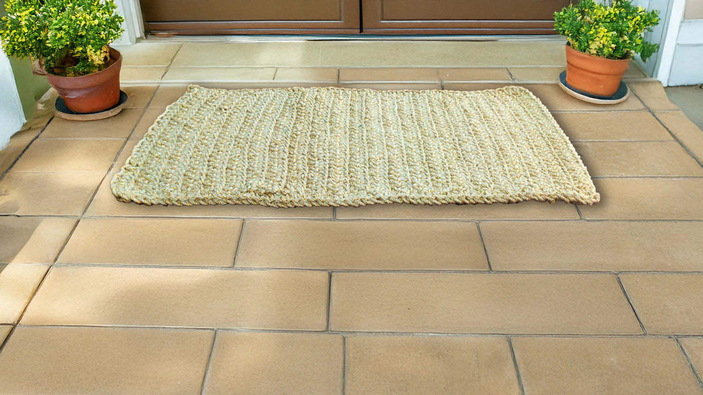Crochet Doormat in Jute