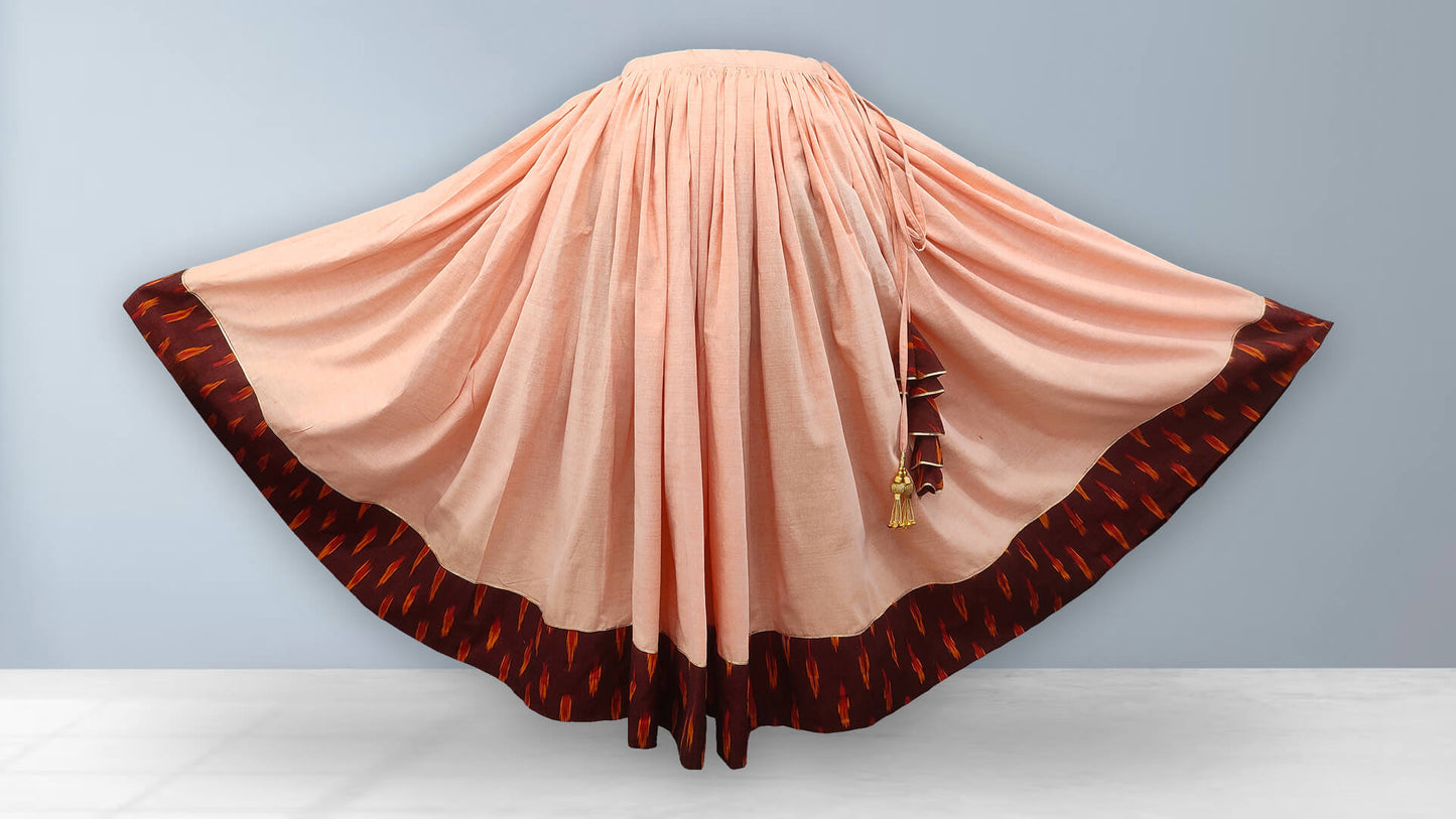 Ghaghra Skirt with Ikkat Border