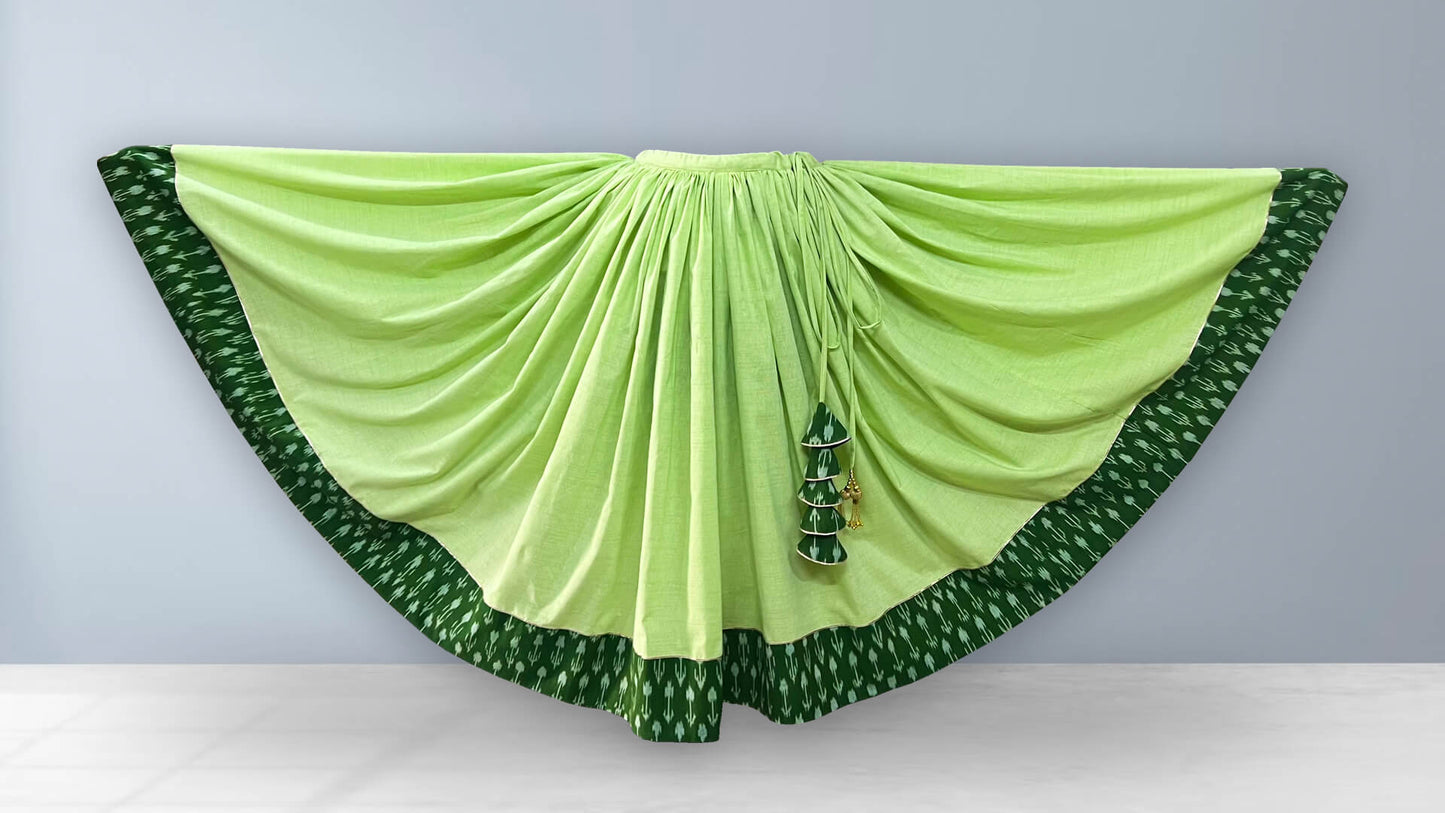 Ghaghra Skirt with Ikkat Border