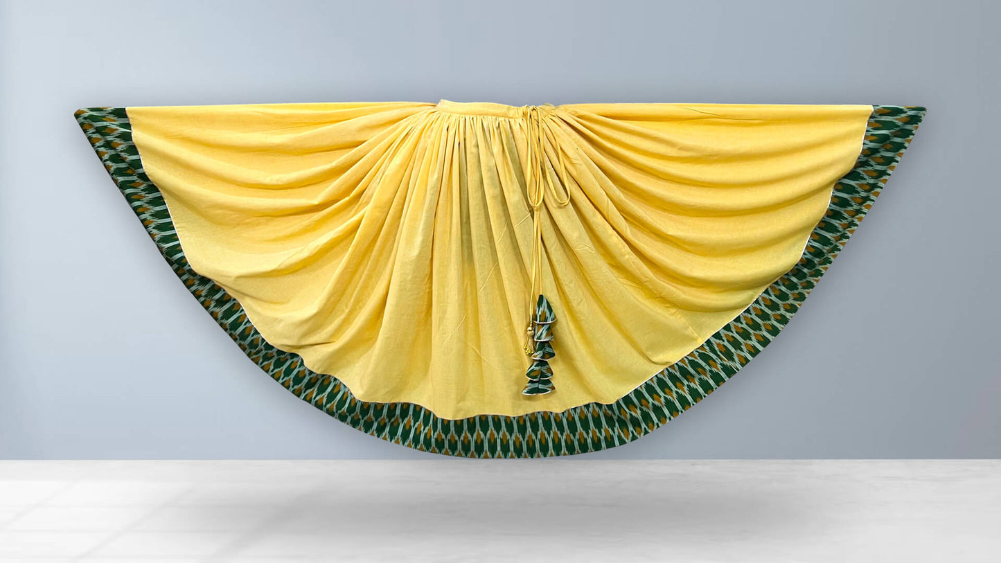 Ghaghra Skirt with Ikkat Border