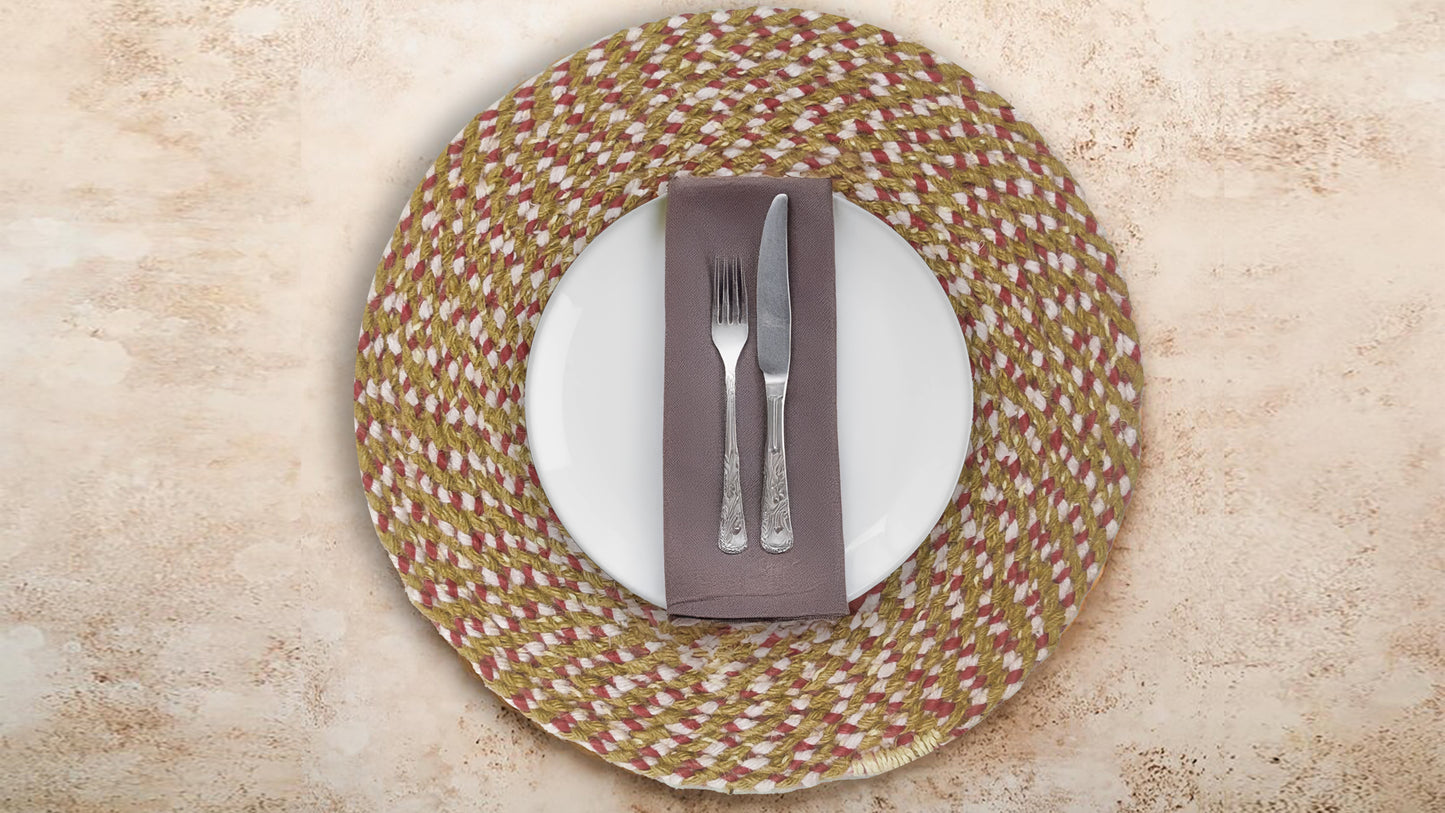 Jute and Red Thread Placemats