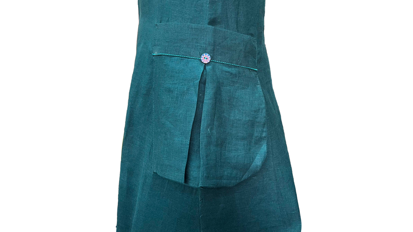 Linen Dress with Pockets