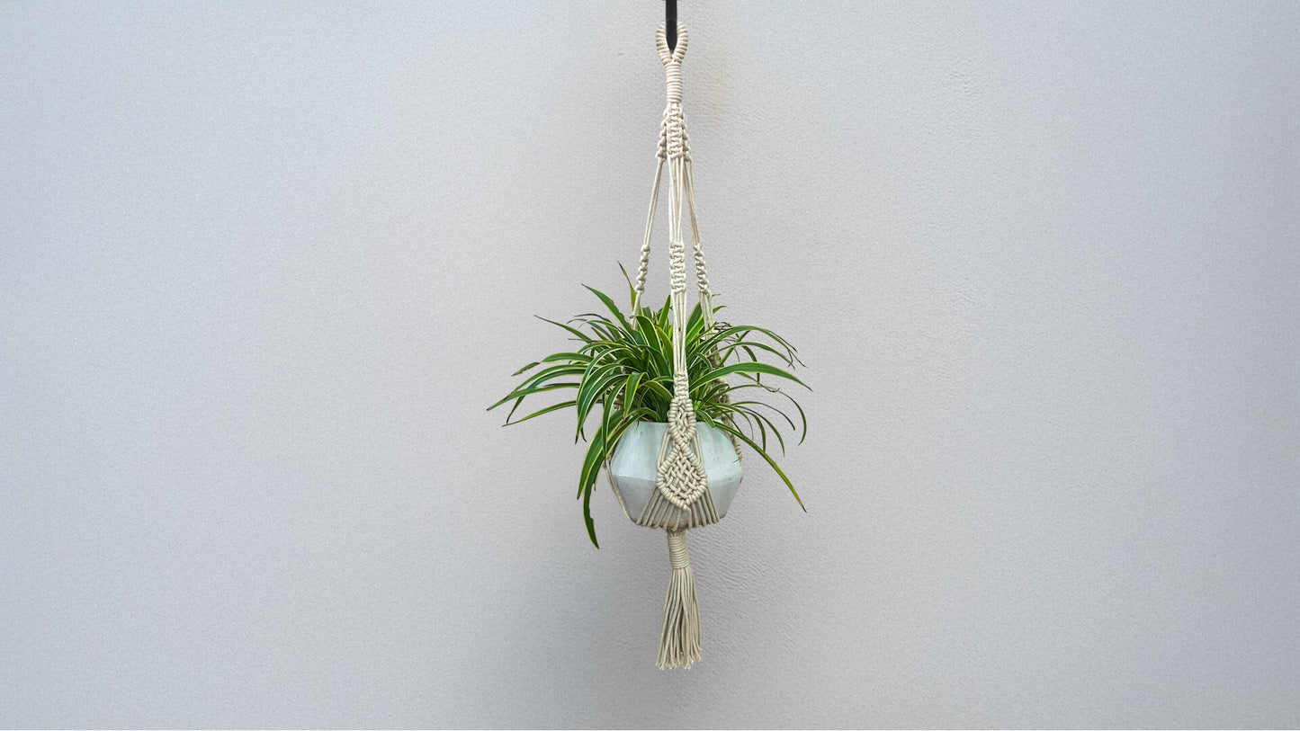 Macrame Planter Upward Loop Design