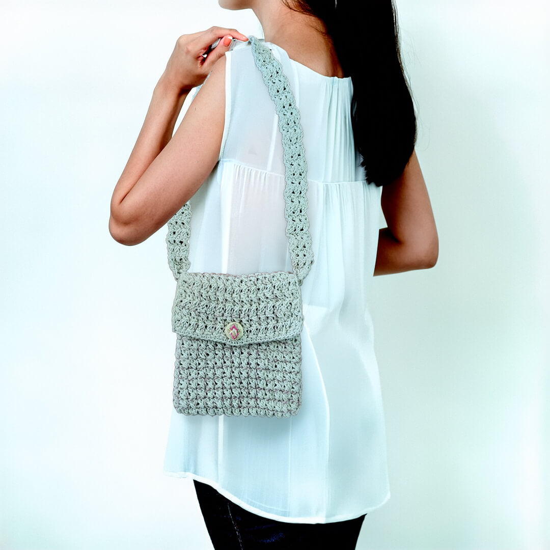 Macramé Sling Bags with Handmade Buttons
