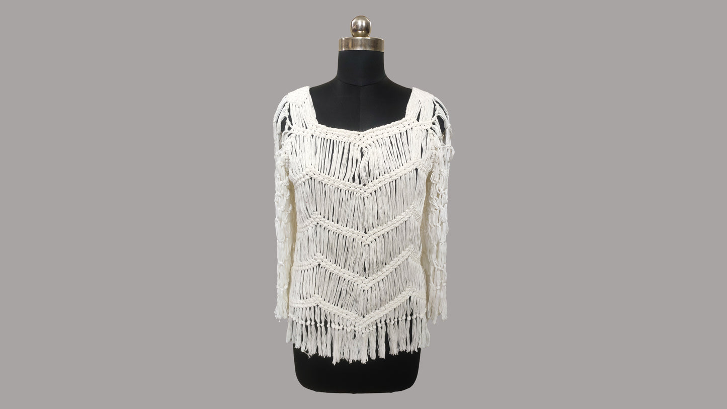 Macramé Top Waves