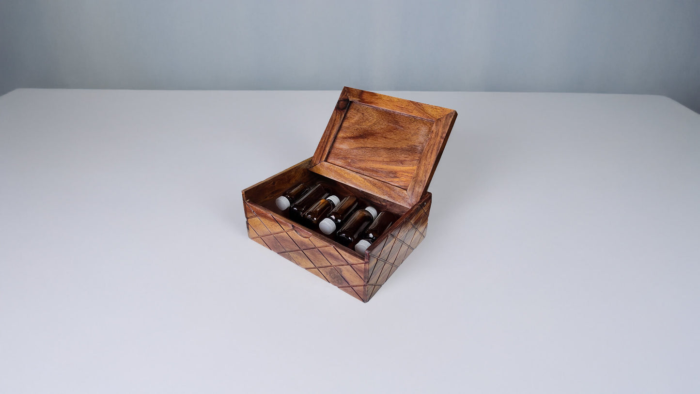 Storage Box with Lift Up Lid in Sheesham Wood