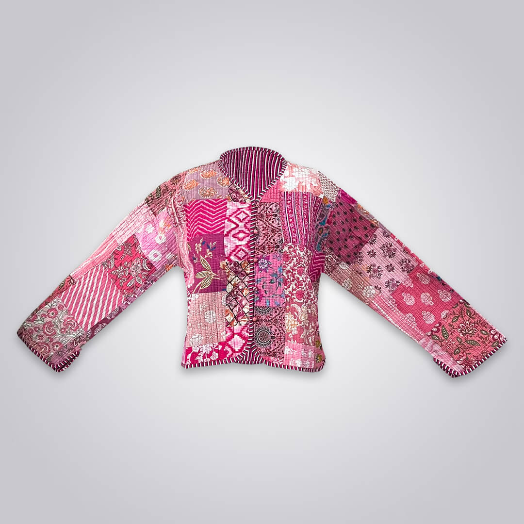 Cotton Quilted Reversible Crop Jackets