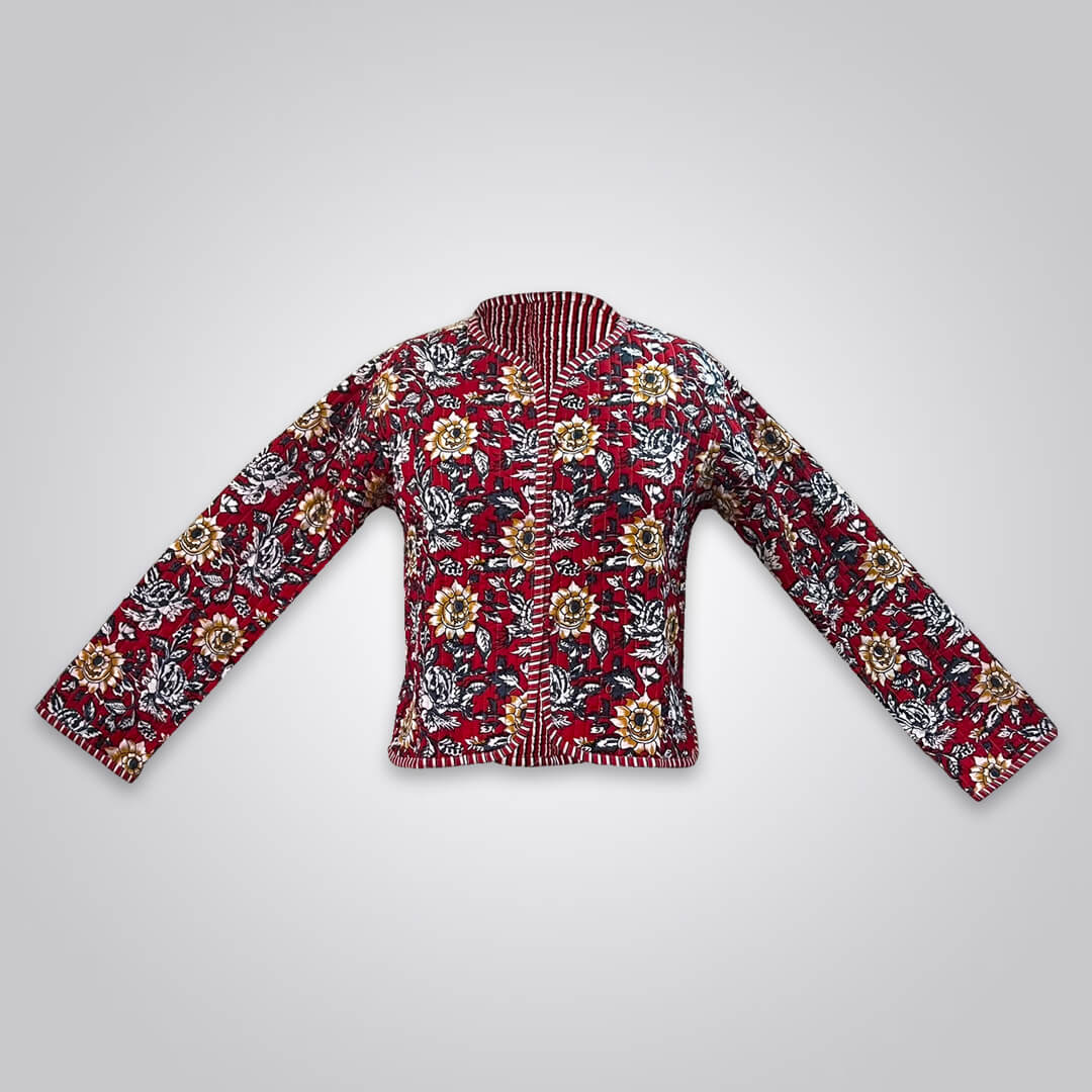 Cotton Quilted Reversible Crop Jackets