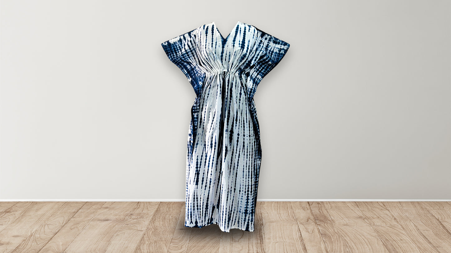 Tie and Dye Printed Long Maxi Gown Kaftan