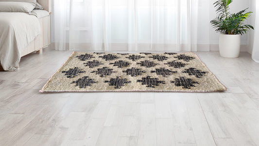 Beige and Black Dhurrie