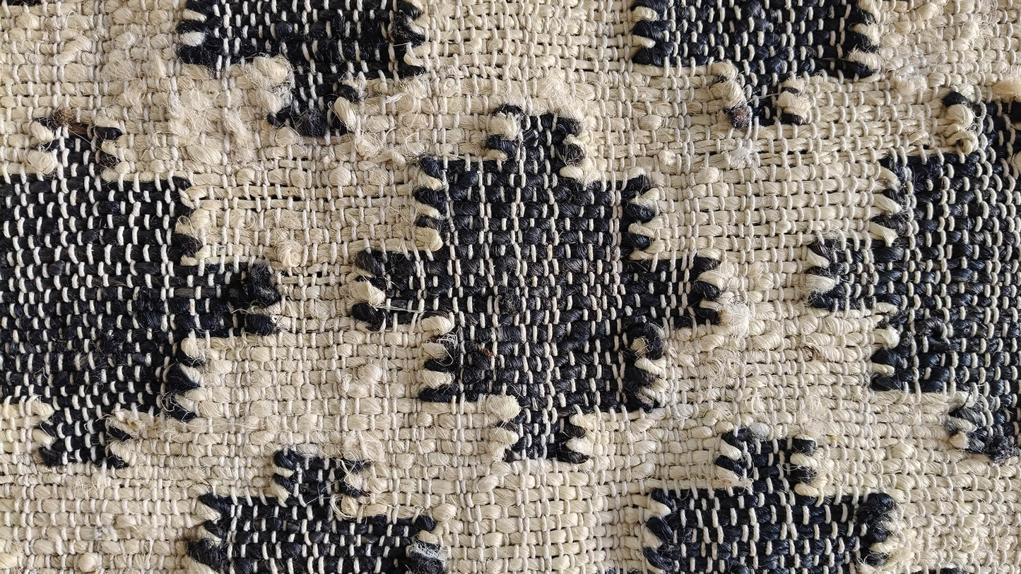 Beige and Black Dhurrie