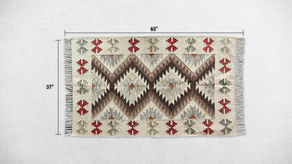 Beige and Brown Dhurrie