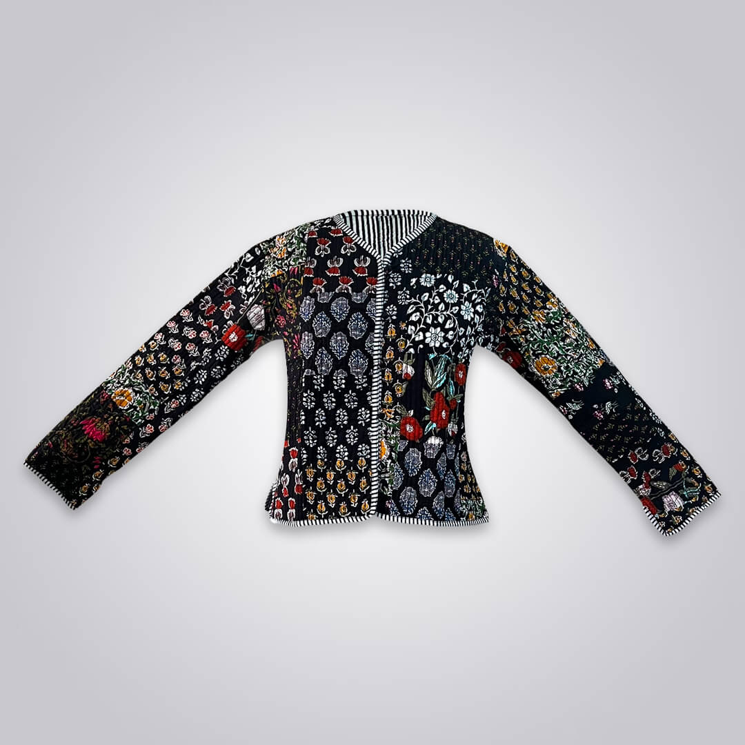 Cotton Quilted Reversible Crop Jackets