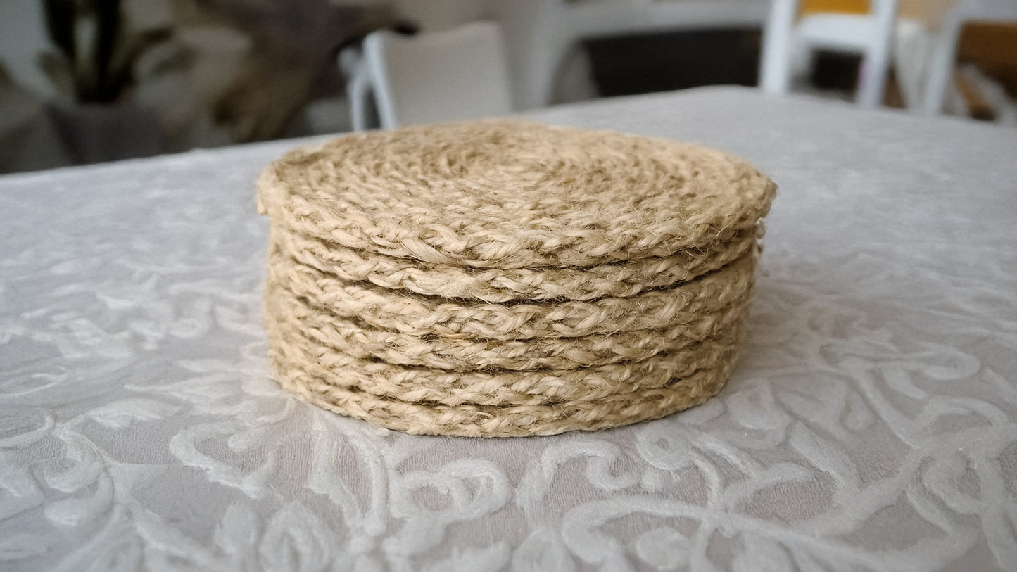 Bleached Jute Coasters