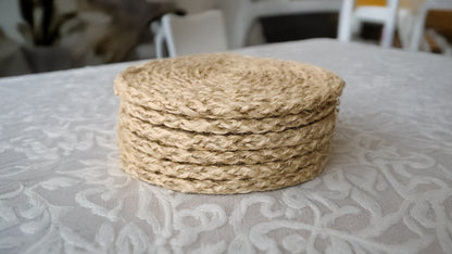 Bleached Jute Coasters