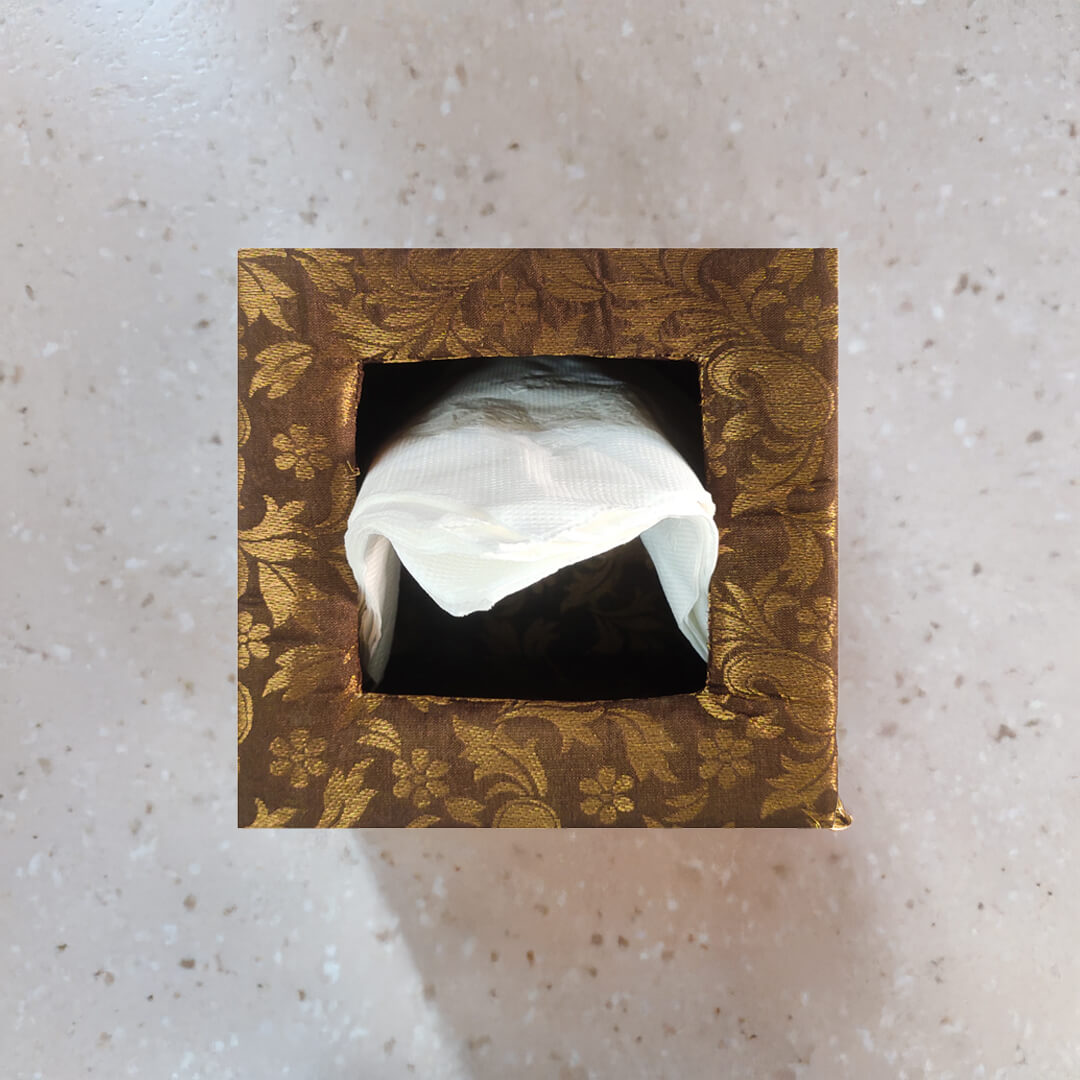 Brocade Tissue Box Vertical