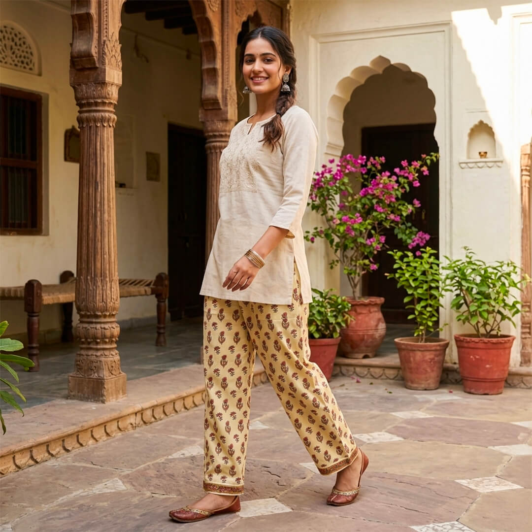 Casual Pant in Jaipuri Cotton