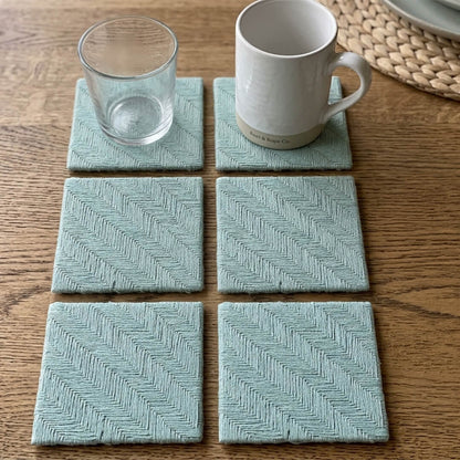Coaster and Placemat Set - Feather weave