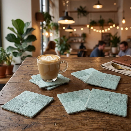 Coaster and Placemat Set - Square weave
