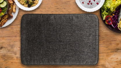 Jute and Cotton Double Sided Placemats - Dark Gray