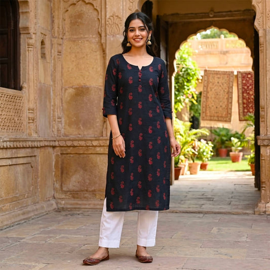 Cotton Kurta with Pockets