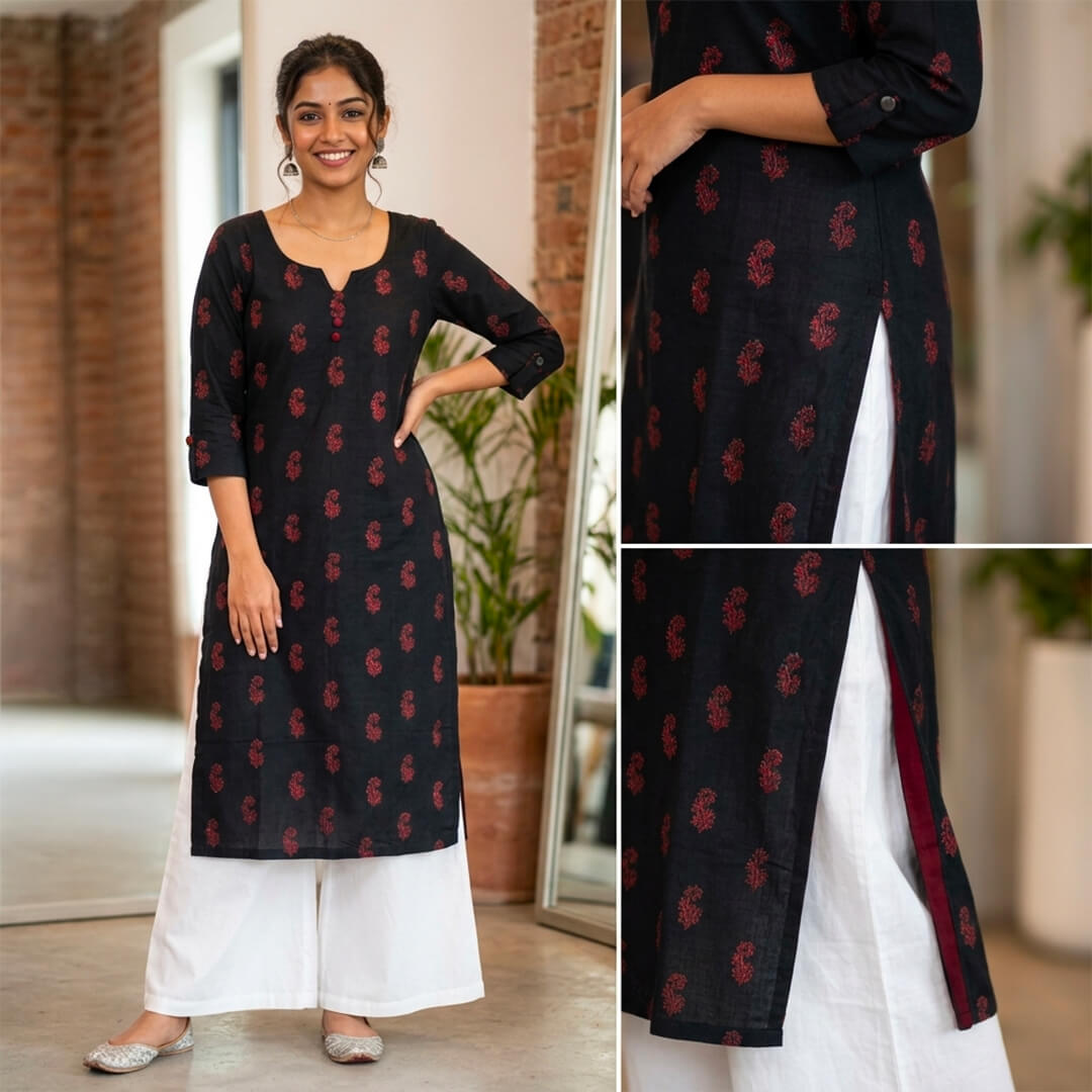 Cotton Kurta with Pockets