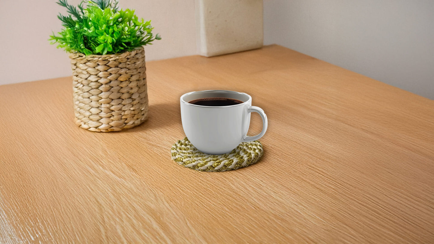 Cotton and Zari Coasters
