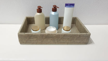 Jute Wrapped Multipurpose Trays - Diagonal Pattern