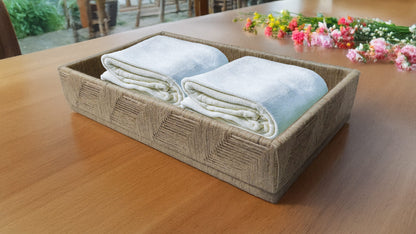 Jute Wrapped Multipurpose Trays - Diagonal Pattern
