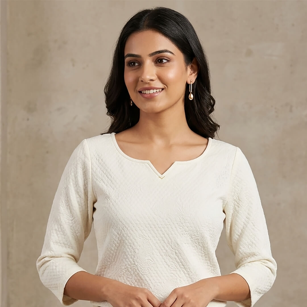Dobby Cotton Short Kurti