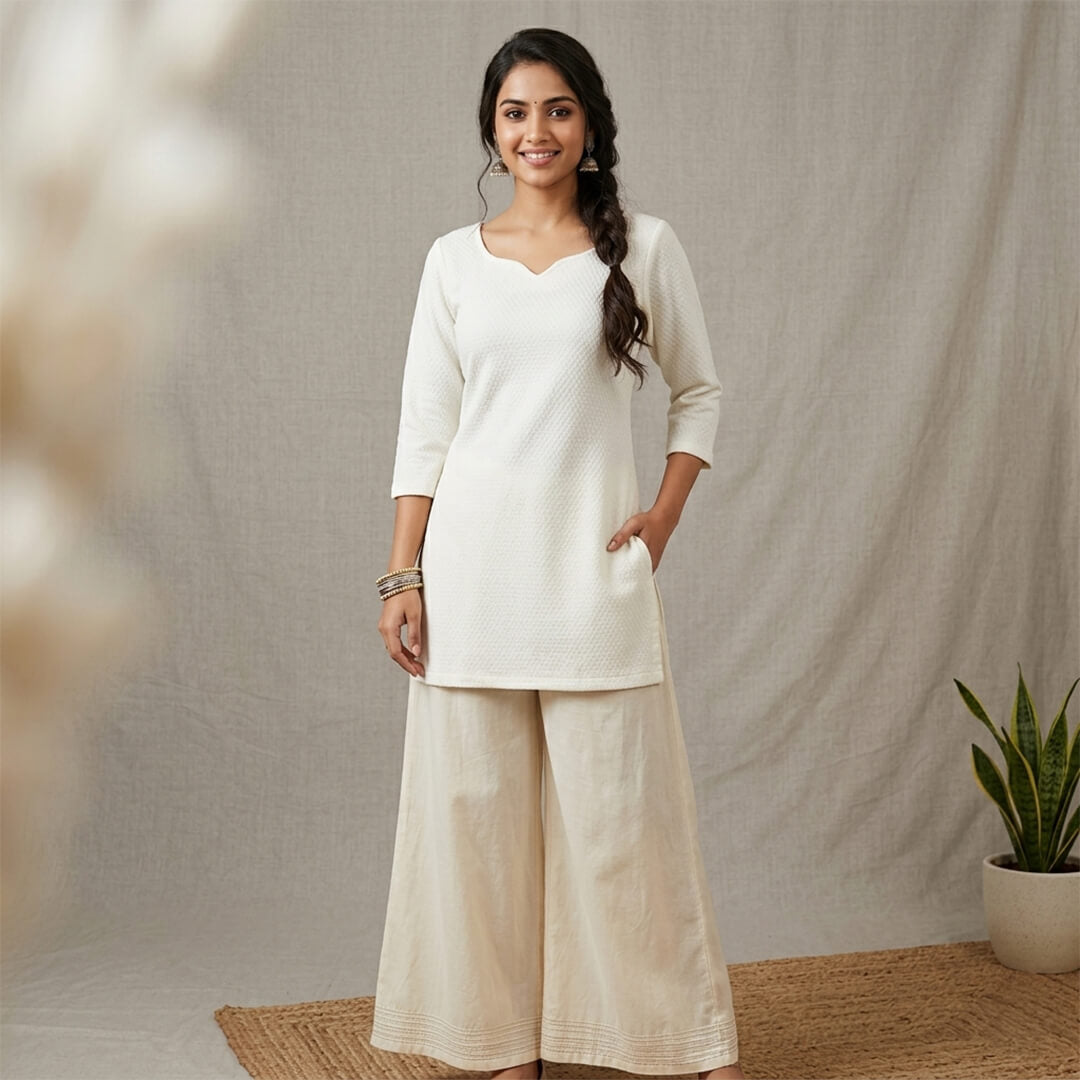 Dobby Cotton Short Kurti