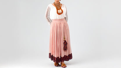 Ghaghra Skirt with Ikkat Border