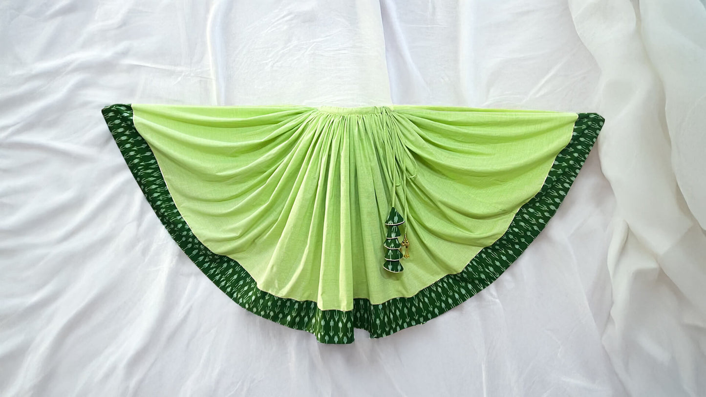 Ghaghra Skirt with Ikkat Border
