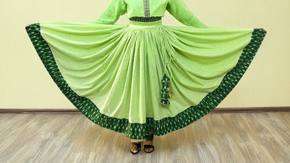 Ghaghra Skirt with Ikkat Border
