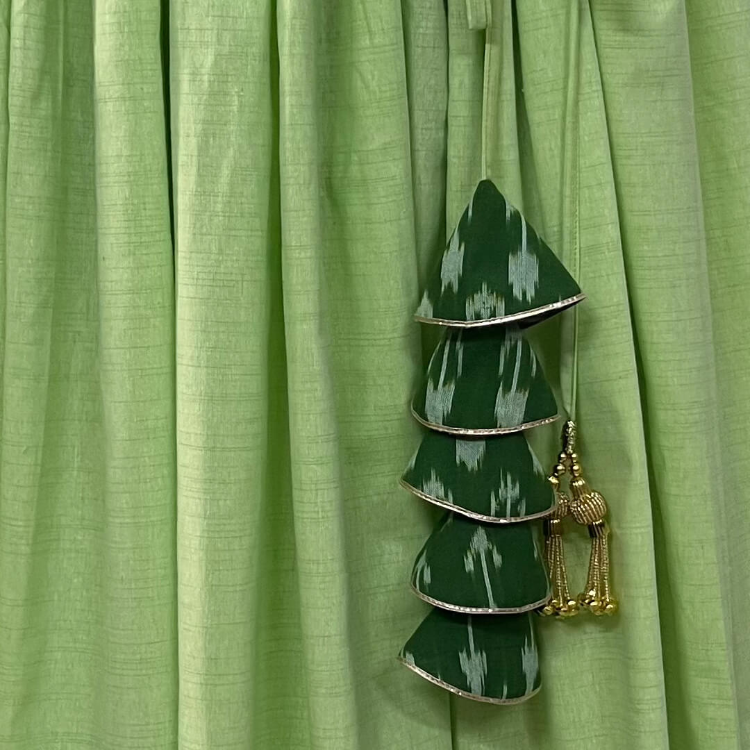 Ghaghra Skirt with Ikkat Border