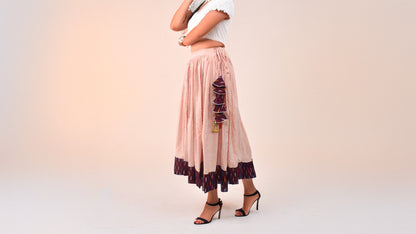 Ghaghra Skirt with Ikkat Border