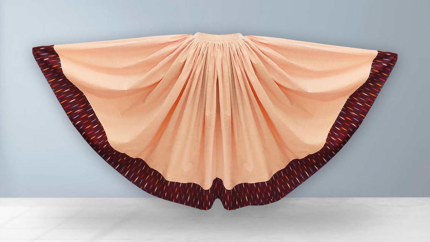 Ghaghra Skirt with Ikkat Border