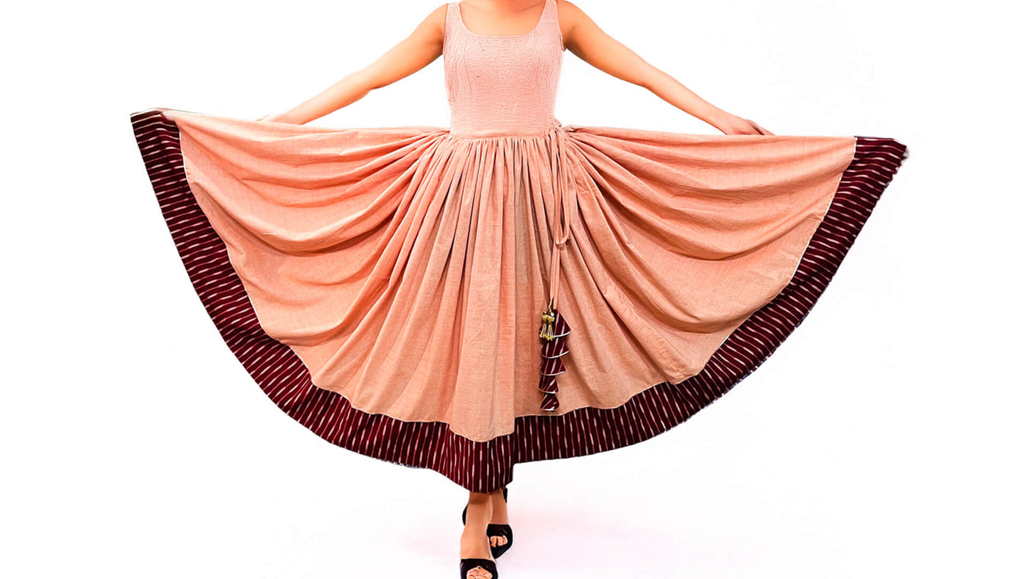 Ghaghra Skirt with Ikkat Border