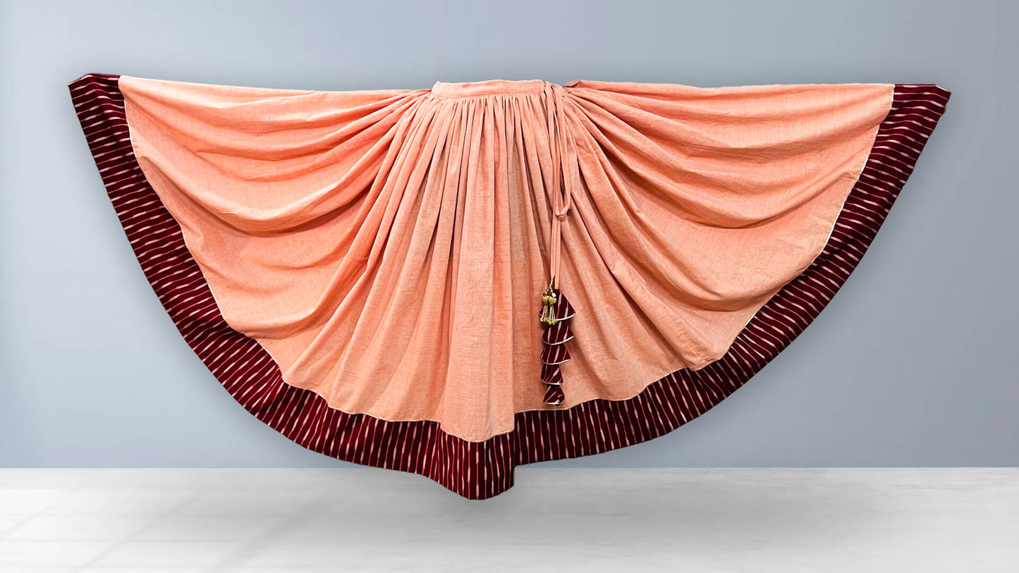 Ghaghra Skirt with Ikkat Border