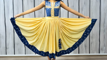 Ghaghra Skirt with Ikkat Border