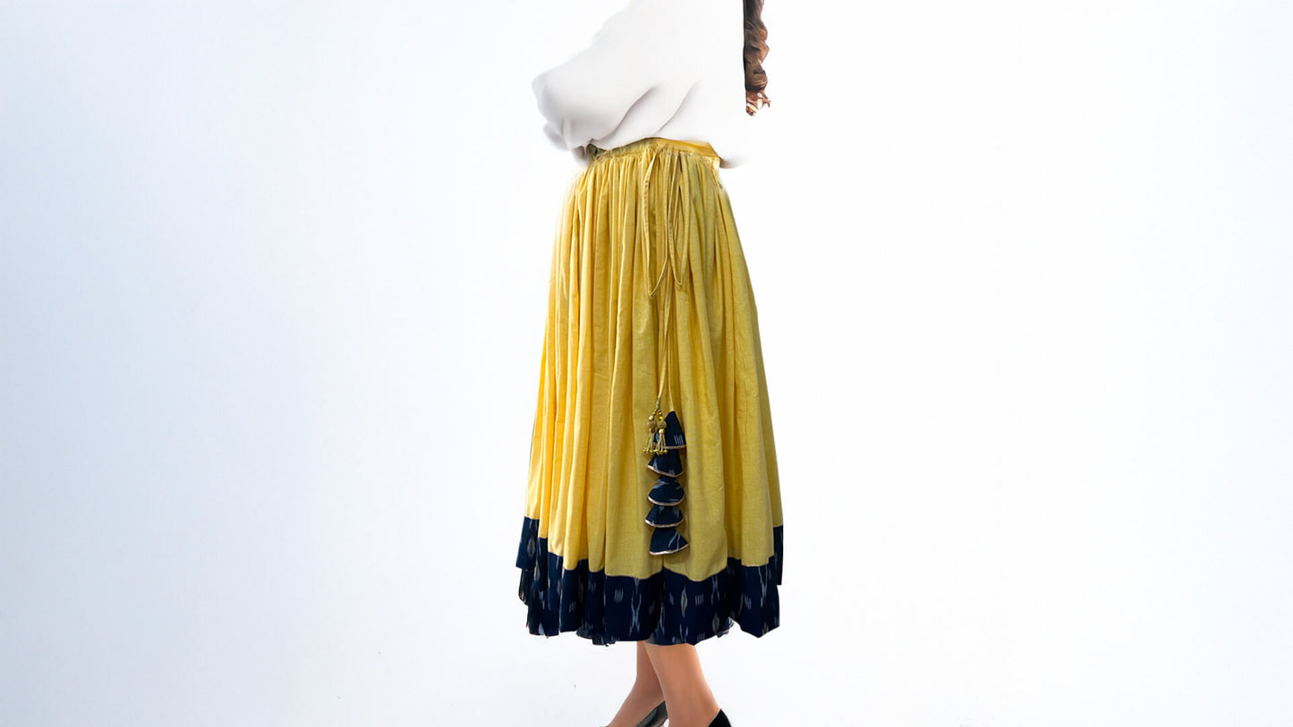 Ghaghra Skirt with Ikkat Border