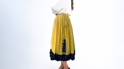 Ghaghra Skirt with Ikkat Border