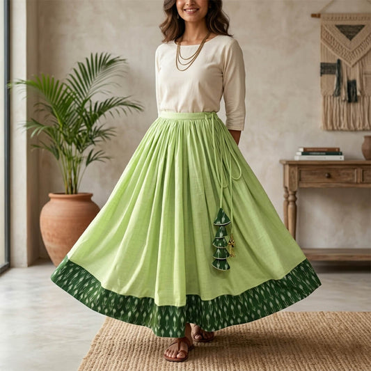 Ghaghra Skirt with Ikkat Border