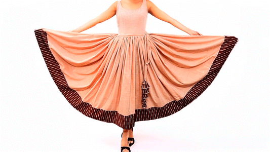 Ghaghra Skirt with Ikkat Border