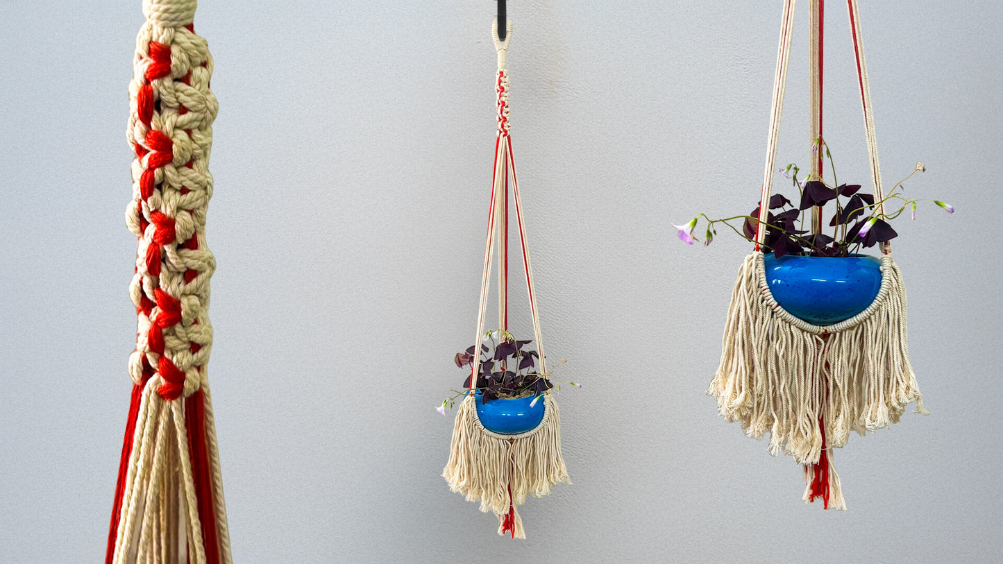 Hairy-Fairy Planter in Macramé