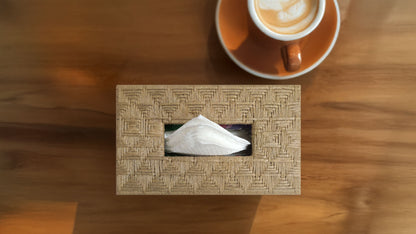 Rectangular Jute Wrapped Tissue Box – Horizontal Mountains